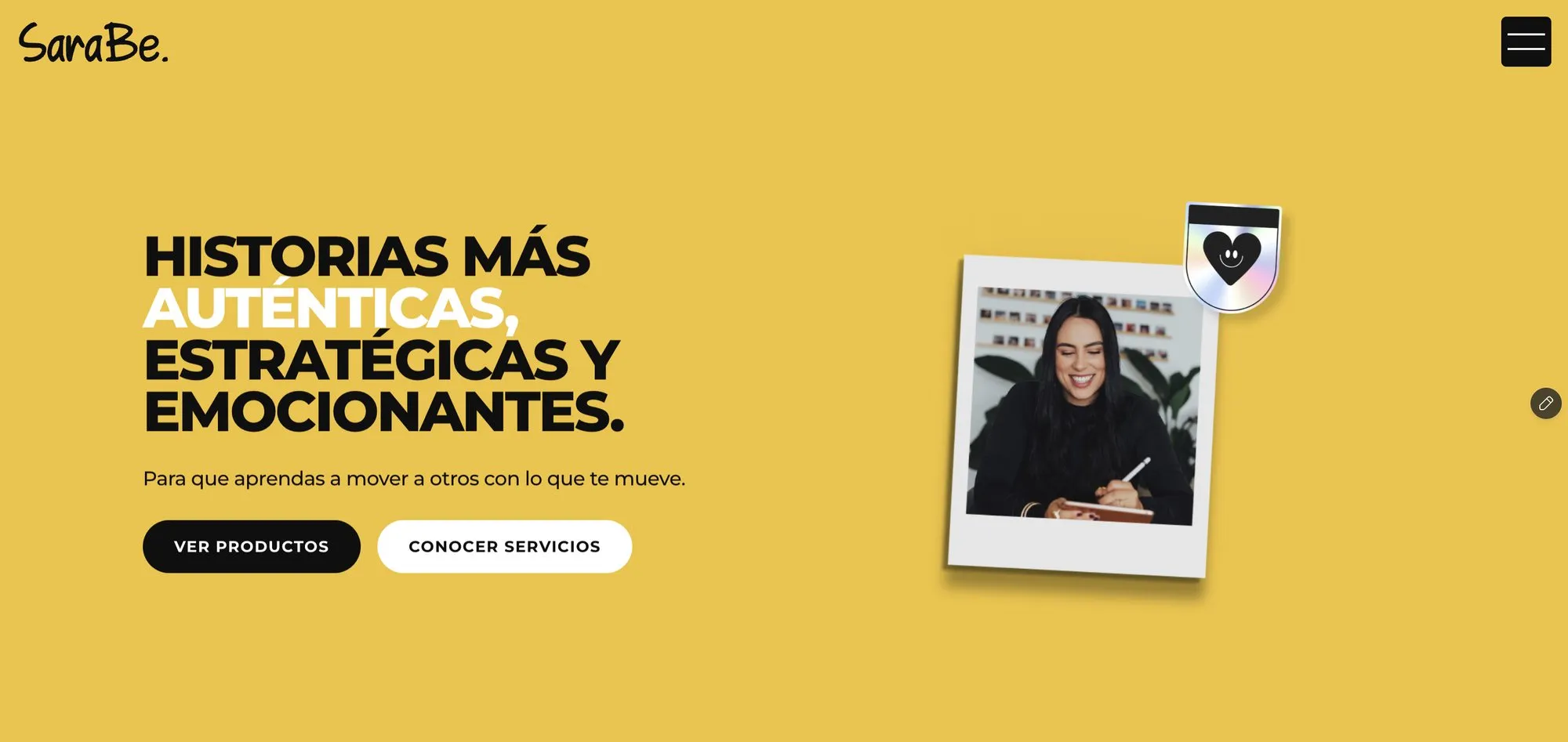 Screenshot of the site for SaraBe (1)