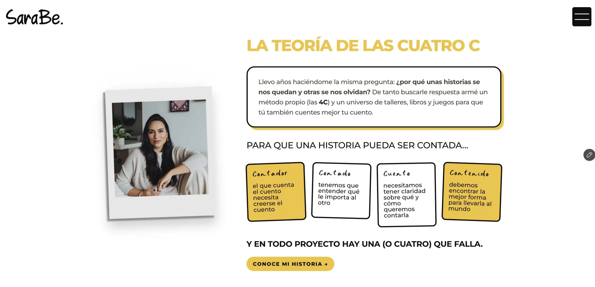 Screenshot of the site for SaraBe (2)